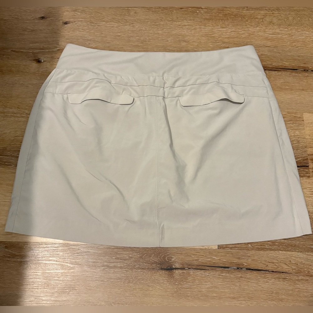 Athleta SoHo Skort Structured Tennis Skirt with 5.5” Shorts in Light Beige - Picture 8 of 8
